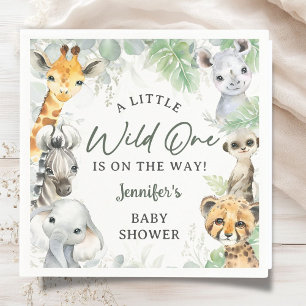 Wilde Jungle Safari Dieren Baby Shower Servet