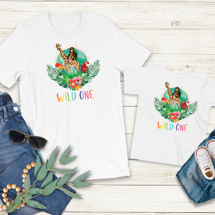 Wilde Jungle Safari Dieren Moderne Waterverf T-shirt
