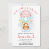 Wilde Jungle Safari Dieren Verzenden Baby Shower I Kaart (Voorkant)