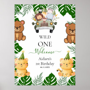 Wilde Jungle Safari Verjaardag Poster