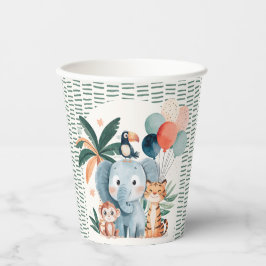 Wilde Jungle Thema Verjaardagsfeestje Papieren Bekers