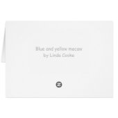 Wilde kaart met een ara, blanco binnenin. (Achterkant Horizontaal)