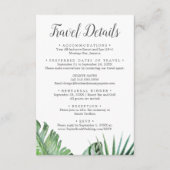 Wilde Kaart met reisgegevens voor Tropische Palmre (Voorkant)