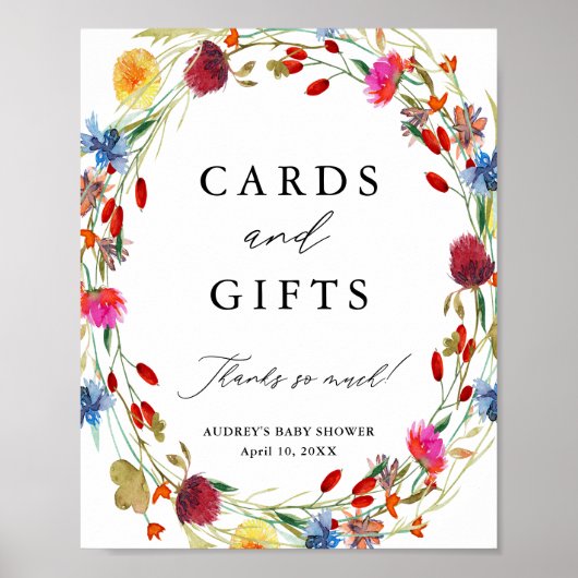 Wilde Kaarten en schitterende schottendisplay voor Poster (Voorkant)