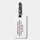 Wilde kalkoen Bagagelabel (Achterkant verticaal)