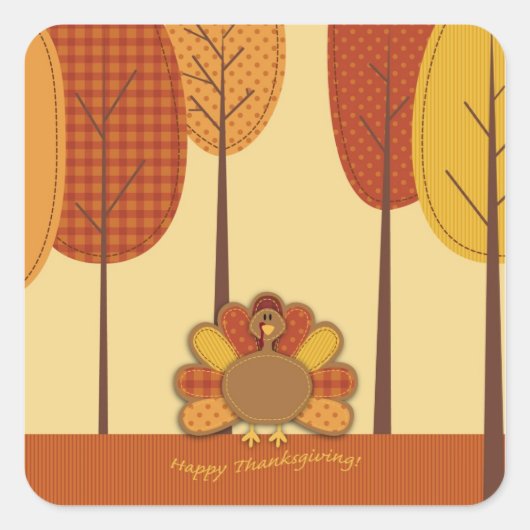 Wilde kalkoen bos Sticker 2 (Voorkant)