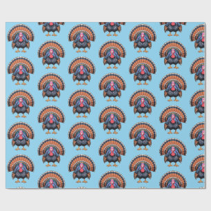Wilde kalkoen cadeaupapier