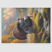 Wilde kalkoen door stroom schilderen  tissuepapier (Voorkant)