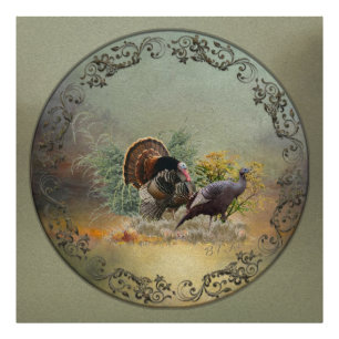 Wilde kalkoen foto afdruk