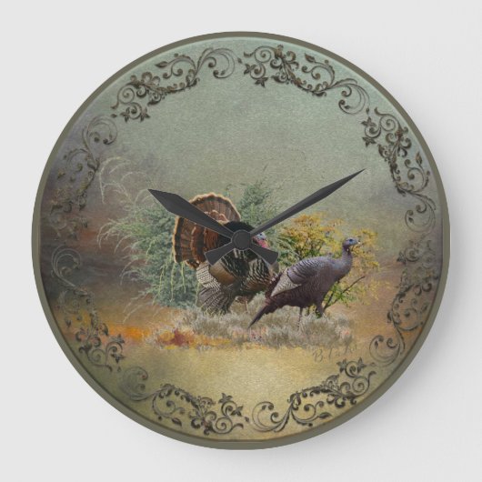 Wilde kalkoen grote klok (Voorkant)