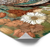 Wilde kalkoen in weide schilderen kunst print (Hoek)