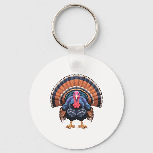 Wilde kalkoen sleutelhanger (Voorkant)