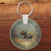 Wilde kalkoen sleutelhanger (Voorkant)