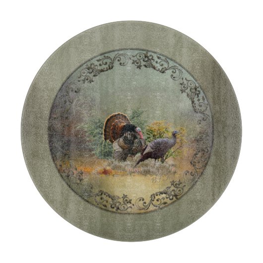 Wilde kalkoen snijplank (Voorkant)