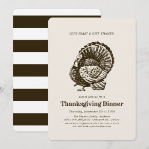 wilde kalkoen Thanksgiving diner Kaart