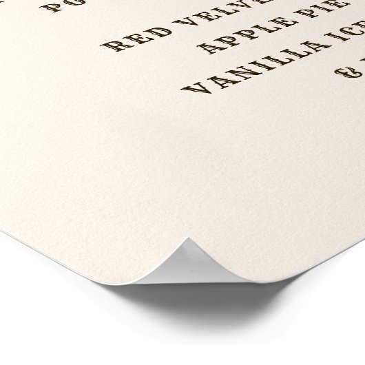 Wilde Kalkoen | Thanksgiving-diner menu Poster (Hoek)