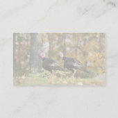 Wilde kalkoen visitekaartje (Achterkant)