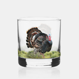 Wilde kalkoen whisky glas