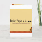 wilde kalkoenbos-Kaart Feestdagen Kaart (Achterkant)