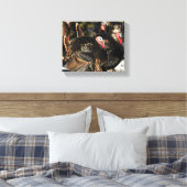 Wilde kalkoenen canvas afdruk (Insitu (Slaapkamer))