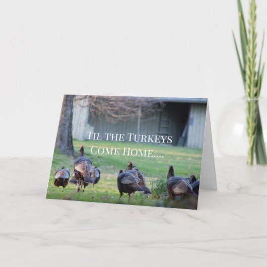 Wilde kalkoenen Grappig Kaart (Voorkant)