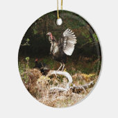 Wilde kalkoenen keramisch ornament (Links)