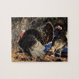 Wilde kalkoenen legpuzzel