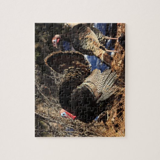 Wilde kalkoenen legpuzzel (Verticaal)