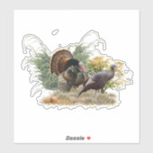 Wilde kalkoenen sticker (Vel)