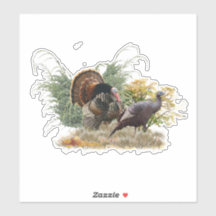 Wilde kalkoenen sticker