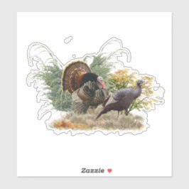 Wilde kalkoenen sticker
