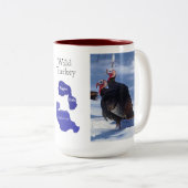 Wilde kalkoenen tweekleurige koffiemok (Voorkant rechts)