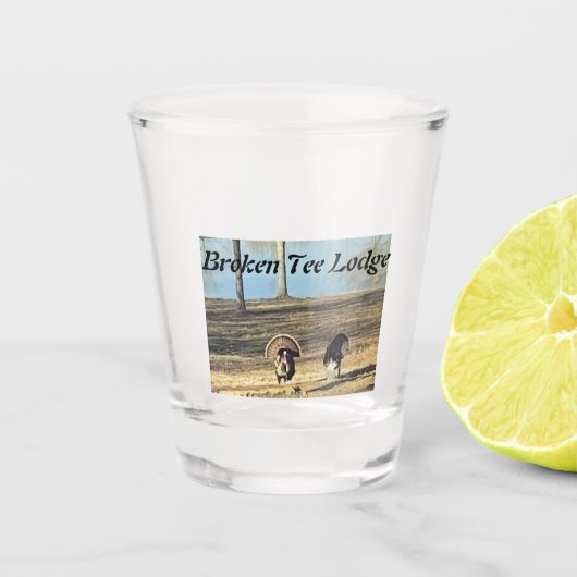 Wilde kalkoenvangers shot glas (Voorkant)