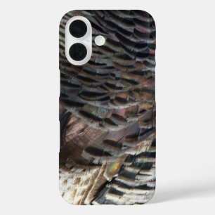 Wilde kalkoenveren I Abstracte natuurontwerp iPhone 16 Hoesje