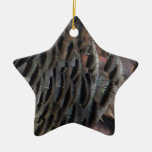 Wilde kalkoenveren I Abstracte natuurontwerp Keramisch Ornament