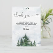 Wilde kalligrafie Baby shower Hartelijk dank Kaart (Staand voorkant)