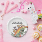 Wilde kalveren Oerwouden Regenboogdag Papieren Bordje (Feest)