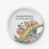 Wilde kalveren Oerwouden Regenboogdag Papieren Bordje (Voorkant)