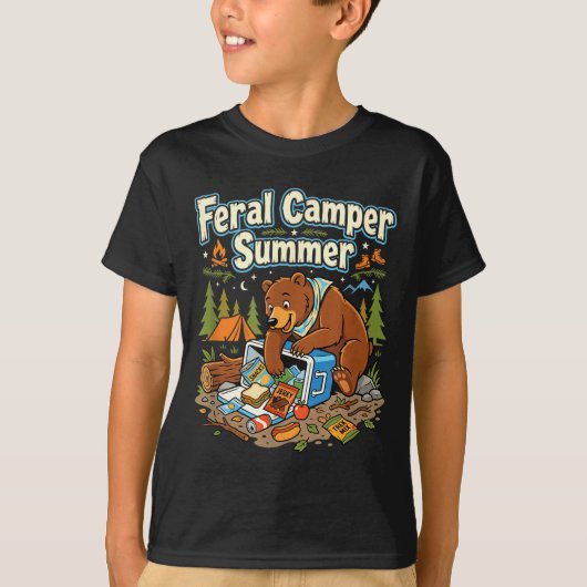 Wilde kampeerder weekend bos backpacken enthousias t-shirt (Voorkant)