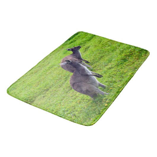 Wilde kangoeroes, grote geheugenschuimlaag badmat (Gekanteld)