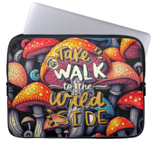 Wilde Kant Paddenstoel Laptophoes Laptop Sleeve