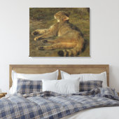 Wilde Kat (door Rosa Bonheur) Canvas Afdruk (Insitu (Slaapkamer))