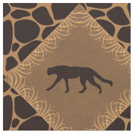 Wilde kat en Dierendruk diamantpatroon. Stof