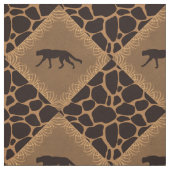 Wilde kat en Dierendruk diamantpatroon. Stof (Swatch)