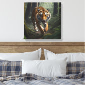 Wilde Kat in Gouden Bos Canvas Afdruk (Insitu (Slaapkamer))