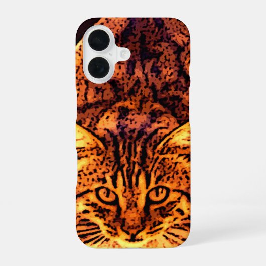 WILDE KAT KITTEN iPhone 16 HOESJE (Achterkant)