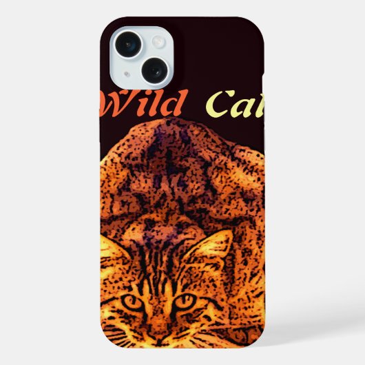 WILDE KAT KITTEN iPhone HOESJE (Achterkant)