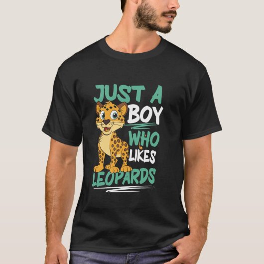 Wilde Kat Luipaard Kinderen T-shirt (Voorkant)