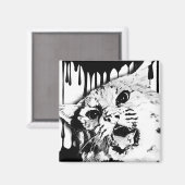 wilde kat magneet (Voorkant / Achterkant)