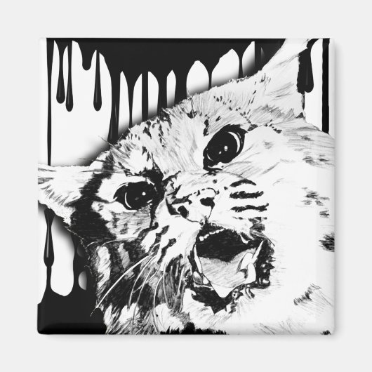 wilde kat magneet (Voorkant)